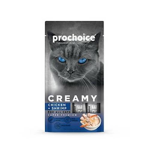 Creamy Tavuklu ve Karidesli S�v� Kedi �d�l Mamas� 4x15 Gr