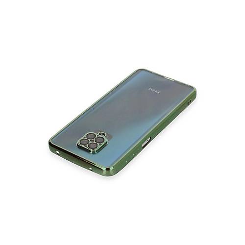Redmi Note 9 Pro K�l�f Razer Lensli Silikon - Ye�il