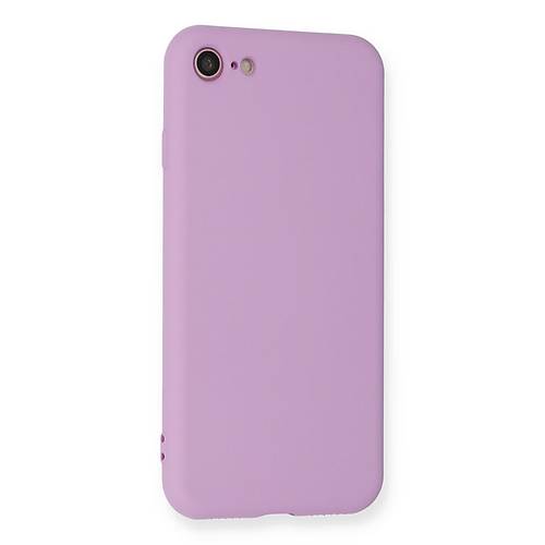 iPhone 7 K�l�f Nano i�i Kadife Silikon - Lila