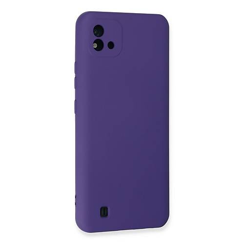 Realme C11 2021 K�l�f Nano i�i Kadife Silikon - Mor