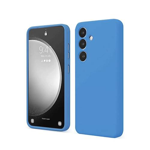 Galaxy S24 FE K�l�f First Silikon - Mavi