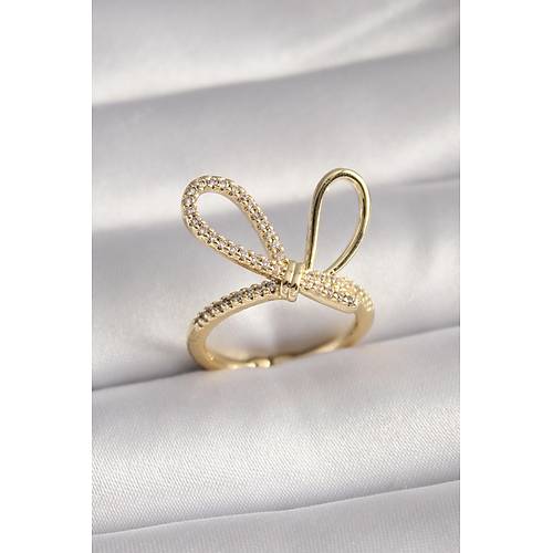 Gold Renk Zirkon Ta�l� D���m Model Kad�n Y�z�k