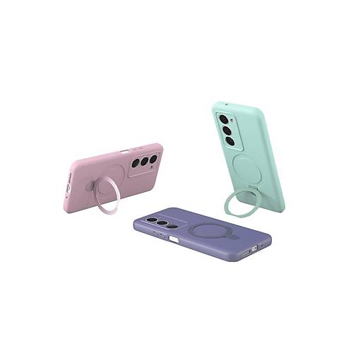 Redmi 15 4G Regal Magsafe Standl� Kapak - Turuncu