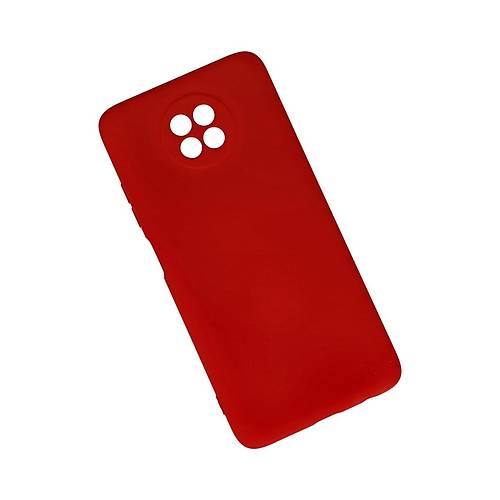 Redmi Note 9 5G K�l�f Nano i�i Kadife Silikon - K�rm�z�