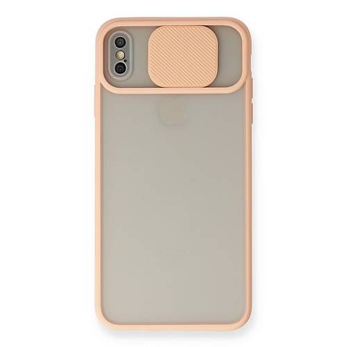 iPhone X K�l�f Palm Buzlu Kamera S�rg�l� Silikon - Pembe