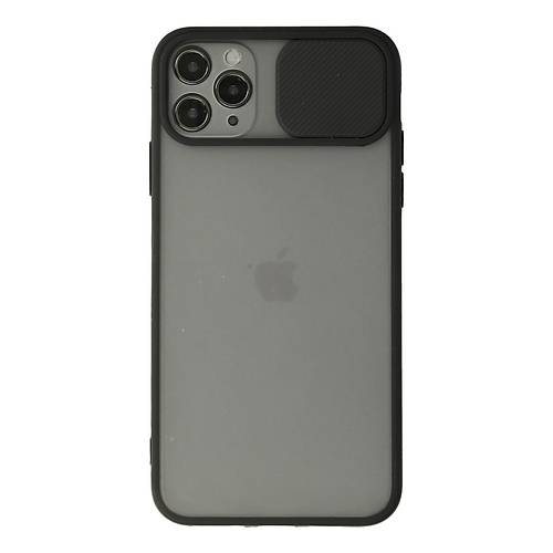 iPhone 11 Pro Max K�l�f Palm Buzlu Kamera S�rg�l� Silikon - Siyah