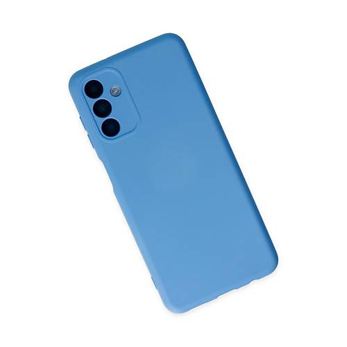 Galaxy A04S K�l�f Nano i�i Kadife Silikon - Mavi