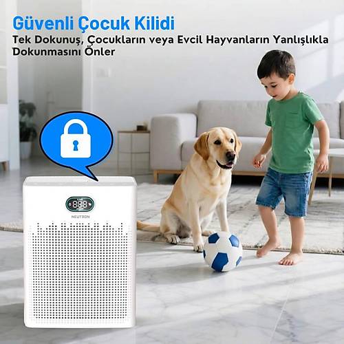 Hepa 13 Filtreli Hava Temizleyici, 3 Katmanl� Filtre, Ak�ll� Hava Temizleme Cihaz�, 250 m�
