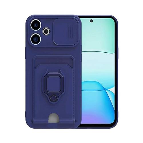 Redmi 13 4G K�l�f Zuma Kartvizitli Y�z�kl� Silikon - Lacivert
