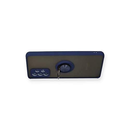 Galaxy A72 K�l�f Montreal Y�z�kl� Silikon Kapak - Lacivert