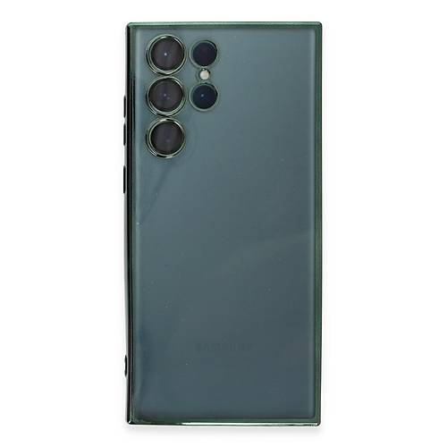 Galaxy S22 Ultra K�l�f Razer Lensli Silikon - Ye�il