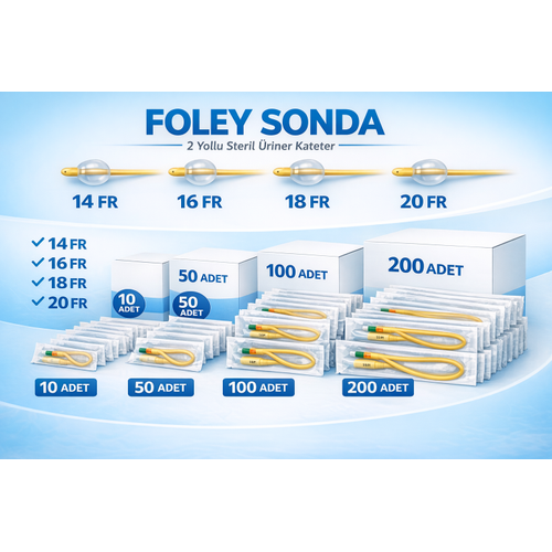 Foley Sonda 2 Yollu Steril �riner Kateter
