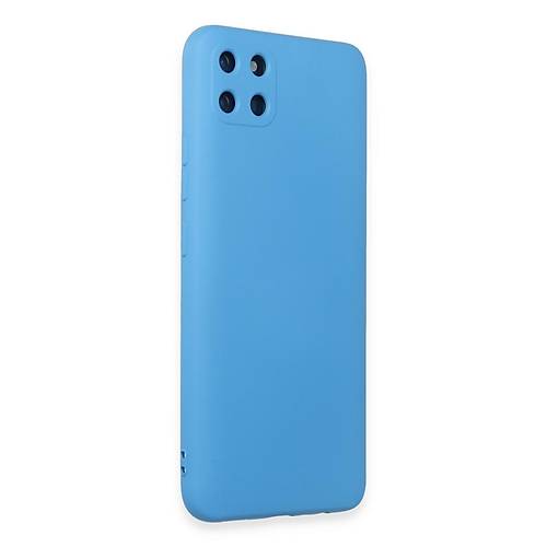 Realme C11 K�l�f Nano i�i Kadife Silikon - Mavi