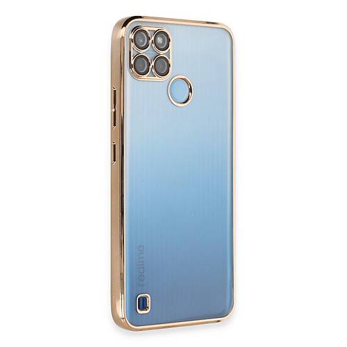 Realme C25Y K�l�f Razer Lensli Silikon - Gold
