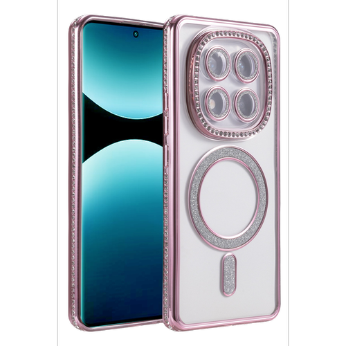 Redmi Note 15 Pro Plus 5G Joke Simli Magneticsafe K�l�f - Pembe