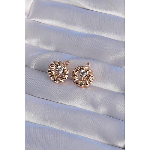 XUP�NG Rose Renk Oval Zirkon Ta�l� Burgu Model K�pe