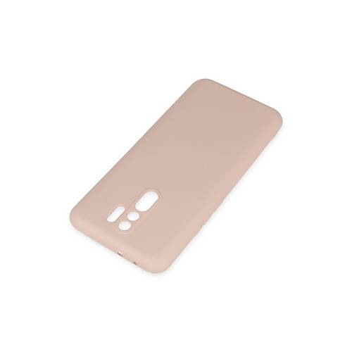 Redmi 9 K�l�f Nano i�i Kadife Silikon - Pudra