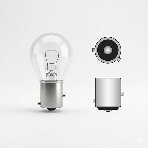 Oscar 12V 21W 93 Kodlu Yak�n T�rnak Uyumlu Sinyal ve Stop Ampul� Tek Duy