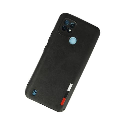 Realme C21 K�l�f Loop Deri Silikon - Siyah