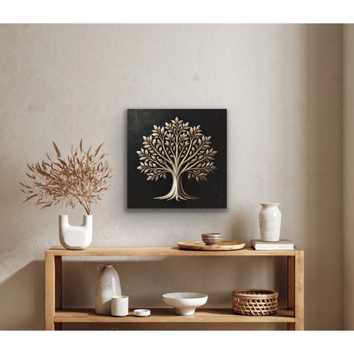 Bronz A�a� Kanvas Tablo 60x60cm