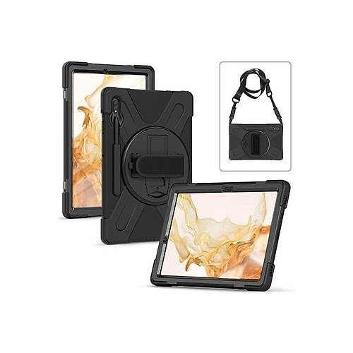 Galaxy T737 Tab S7 FE 12.4 K�l�f Amazing Tablet Kapak - Siyah