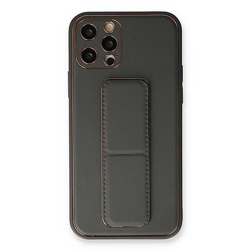 iPhone 12 Pro K�l�f Coco Deri Standl� Kapak - F�me