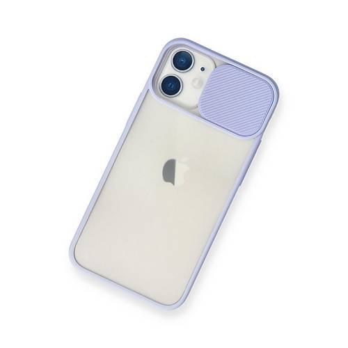 iPhone 11 K�l�f Palm Buzlu Kamera S�rg�l� Silikon - Lila