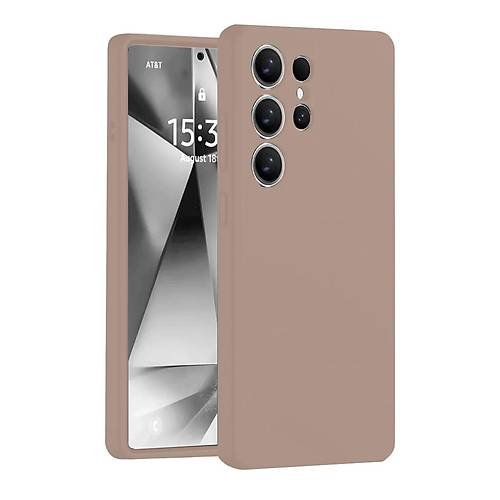 Galaxy S25 Ultra K�l�f Nano i�i Kadife Silikon - Pudra