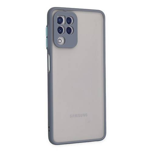 Galaxy A22 K�l�f Montreal Silikon Kapak - Gri