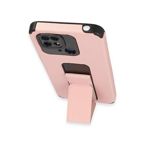 Redmi 10C K�l�f Mega Standl� Silikon - Pudra