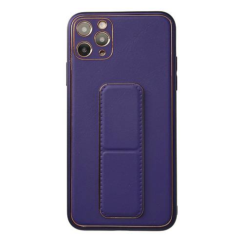 iPhone 11 Pro Max K�l�f Coco Deri Standl� Kapak - Mor