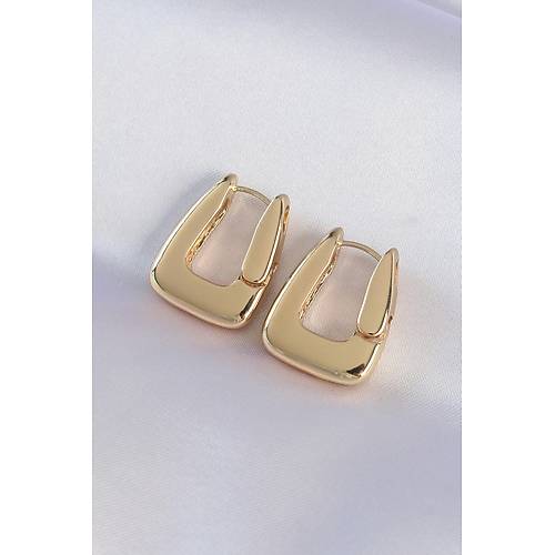 Pirin� Gold Renk Kal�n K�pe