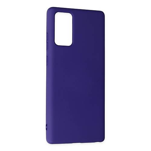 Galaxy Note 20 K�l�f Nano i�i Kadife Silikon - Mor