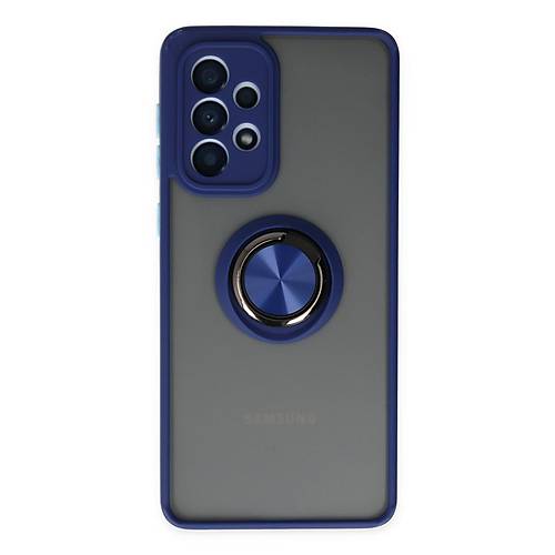 Galaxy A33 5G K�l�f Montreal Y�z�kl� Silikon Kapak - Lacivert