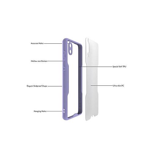 Galaxy A02 K�l�f Platin Silikon - Lila