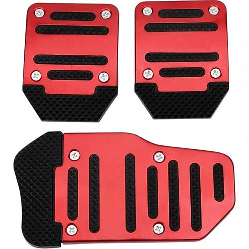 Universal Manuel Metal Pedal Seti 3 Par�a K�rm�z�