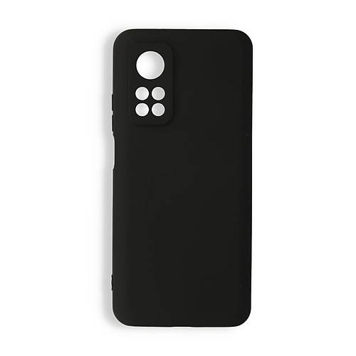 Mi 10T K�l�f Nano i�i Kadife Silikon - Siyah