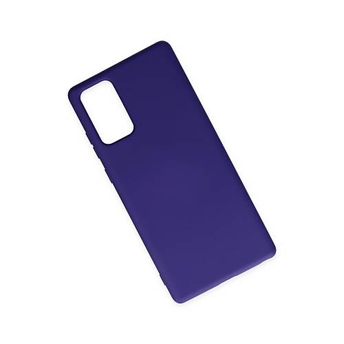 Galaxy Note 20 K�l�f Nano i�i Kadife Silikon - Mor