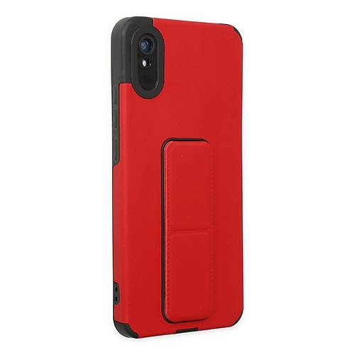 Redmi 9A K�l�f Mega Standl� Silikon - K�rm�z�