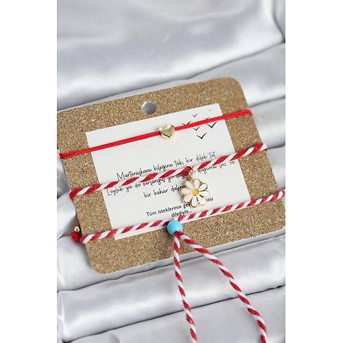 Marteni�ka Bileklik 3'l� Papatya ve Kalp Model