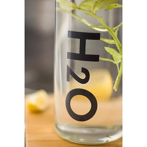 H2o Borosilikat Cam Matara Vakum Kapakl� Su �i�esi Suluk Gri 1000 ML