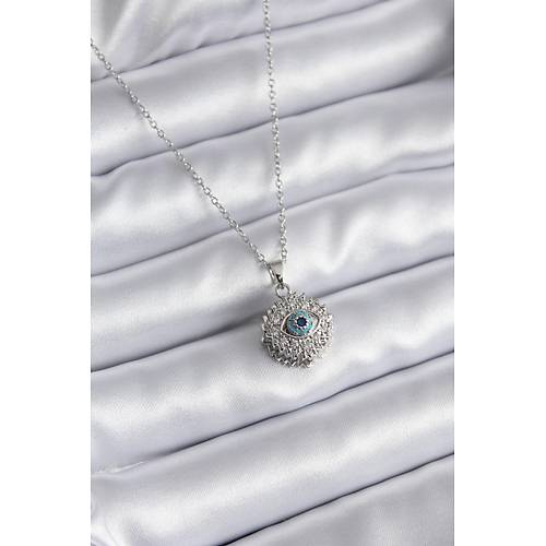 316L �elik Gold Renk Zirkon Ta�l� G�z Model Kad�n Kolye