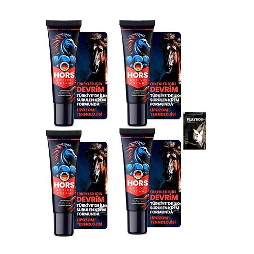 Hors Active Cream Gecikme Ve Sertle�me P.enis Kremi 50ml 4 Adet 1 Adet Jel