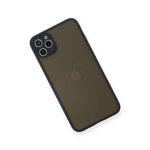 iPhone 11 Pro Max K�l�f Montreal Silikon Kapak - Lacivert