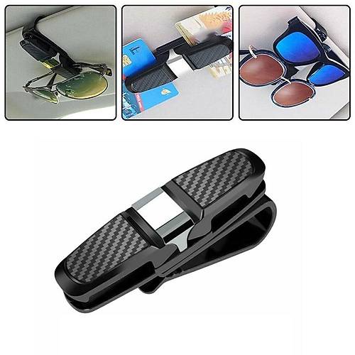 Ara� ��i G�zl�k Kart Tutaca�� 2 Klipsli 180� D�ner Karbon Desenli