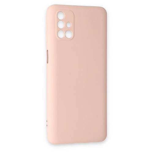 Galaxy M31S K�l�f Nano i�i Kadife Silikon - Pudra