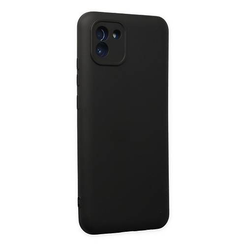 Galaxy A03 K�l�f Nano i�i Kadife Silikon - Siyah