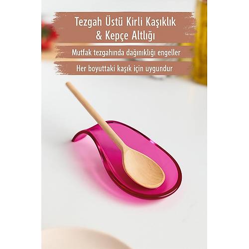 Akrilik Pembe Tezgah �st� Kirli Ka��kl�k & Kep�e Altl���