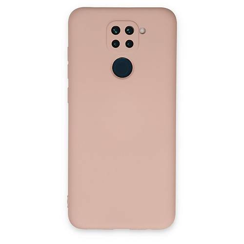 Redmi Note 9 K�l�f Nano i�i Kadife Silikon - Pudra