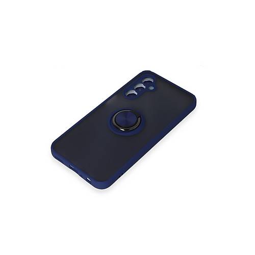 Galaxy M34 5G K�l�f Montreal Y�z�kl� Silikon Kapak - Lacivert